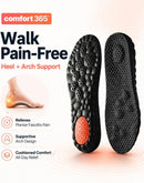 Cloud Steppers Insoles - 4D Memory Foam Cloud Insoles for Men & Women - Soft Anti-Fatigue Shock Absorption Shoe Inserts (Black, Men: US 8-11) - Men: US 11-13 — 4