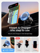 LISEN 15W MagSafe Car Mount Charger, Magnetic Phone Holders for Your Car photo 3