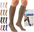 Truform Sheer Compression Stockings, 15-20 mmHg, Women's Knee High Length, 20 Denier, Espresso, Large | Large (1 Pair) — 1