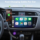 Coiled Carplay Car Charger Fast Charging, USB A to USB C Cable 2 Pack 2