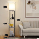 Gupuzm Floor Lamp with Shelves, Modern Square Standing Lamp with 3 Color Temperature Bulb, Corner Display Bookshelf… — 7
