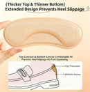 8 Pairs Heel Cushion Pads for Too Big Shoes, Self-Adhesive Heel Grips Inserts for Men & Women, Anti-Slip Protectors Fillers Loose Shoes to Prevent Pain & Blisters (Multicolor) - Beige+black | 8 Pairs — 6
