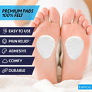 benoo Felt Metatarsal Pads for Women (12 Pads) Ball of Foot Pain Cushions 2