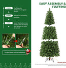 SHareconn Prelit Artificial Pencil Christmas Tree 6FT & Warm White Lights — 4