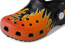 Crocs Kids Classic Graphic Clog – Black/Multi Flames — 6