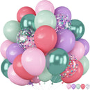 Pink Purple Green Balloons Mermaid Magic Birthday Under The Sea Party Decor | 60pcs — 1