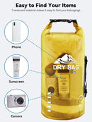 HEETA Dry Bag Waterproof Backpack with Phone Case 10L | Yellow — 7