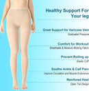 Medical Compression Pantyhose 20-30mmHg,Medical Hose Tights Women | X-Large | Open Toe Beige — 2