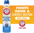 Arm & Hammer Invisible Foot Powder Spray, Odor & Sweat Control, 7oz, 3 Pack — 5