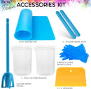 Pixiss Epoxy Resin Kit 2 Gallon – Crystal Clear Art Resin & Hardener with Gloves, Spreader, Silicone Mixing Sticks &… — 5