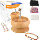 hobbyworker Upgrade Wooden Bead Spinner with 2 Pcs Big Needles,8000 Pcs Seed Beads and 1 Surprise Gift Pack for… — 1