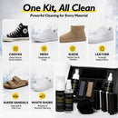 6-in-1 Premium Shoe Cleaning Kit,with 3 Brushes & Microfiber Towel — 6