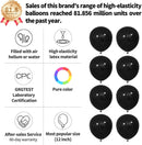 110pcs Black Balloon 12 inch, Black Latex Balloons for Birthday Party Baby Shower Wedding(with 2 Ribbons). | 12inch(normal) | A36-black — 2