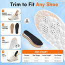 Height Increase Insoles for Men Women, 4D Cloud-Like Memory Foam Shock Absorption Anti-Fatigue Steppers Insoles, Comfortable & Breathable Massage Shoe Inserts for Standing All Day - Black - 1.4IN / US Women 6.5-9 — 5