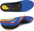 WalkHero Plantar Fasciitis Pain Relief Insoles, High Arch Support Inserts - Dark Blue Yellow — 1