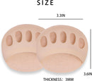 Ball of Foot Cushions Honeycomb Fabric Metatarsal Pads Invisible Socks Pads for Women and Men Reusable Forefoot Pads (5 Pairs-Beige) 2