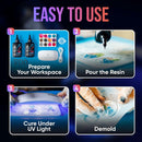 CRAFT RESIN UV Resin Kit with Light - 36W 22 LED Big Lamp and 200g Hard Type Low Viscosity UV Epoxy Resin, Crystal… — 4
