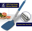HOTEC Silicone Spatula Set of 2 Heat-Resistant 600°F & BPA-Free Kitchen SaptulaTurner with Stainless Steel Handles,… — 3
