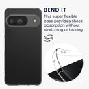 kwmobile Case Compatible with Google Pixel 9 - Clear Case Soft Slim Flexible Protective TPU Phone Cover - Transparent — 2