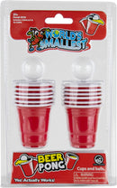 World's Smallest Beer Pong, Red, Miniature