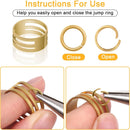 Anezus Jump Rings for Jewelry Making Supplies and Necklace Repair with Jump Ring Pliers and Open Jump Ring(1200Pcs… — 3