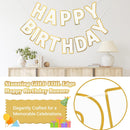 Pre-Strung Happy Birthday Banner White Party Decorations — 3