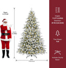 SHareconn Prelit Artificial White Flocked Christmas Tree 7FT & Warm Lights — 2