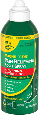 MagniLife DB Pain Relieving Foot Spray, 3 Oz, Cooling Pain Relief for Burning, Tingling & Stabbing Discomfort in Feet & Legs, Non-Greasy Moisturizing Foot Care Suitable for Diabetic & Sensitive Skin — 1