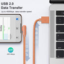 OCEEK USB-A to USB-C Right-Angle Cable 3Pack 6FT, Nylon Braided 7