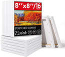 ESRICH Stretched Canvas for Painting, 16 Pack 8x8 Square Canvases for Painting Primed Acid-Free Blank Canvases,Painting Canvas for Beginners, Artists for Oil,Acrylic Paint, Pouring Painting. | 8x8in-16P — 1