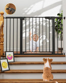 Cumbor 30-48 in Baby Gate for Stairs, Auto Close Dog Gate Indoor, Black — 1