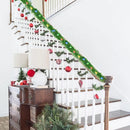 Nerosun 14.8 FT Artificial Christmas Garland, 50 Pre-Lit LED Mini String Lights Battery Operated Xmas Garland for Home Stair Railing Indoor Wedding Party Christmas Ornament Decorations (Multi-Colored) — 5