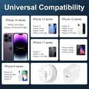 iPhone 14 13 12 11 Charger Fast Charging 20W USB C Charger Type C Charger Fast Charging Block with 10FT Long USB C to Lightning Cable for iPhone 14/13/12/12 Pro Max/11/Xs Max/XR/X,AirPods Pro,2 Pack photo 5