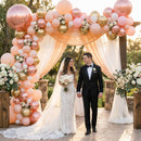 Rose Gold Balloons, 60Pcs Boho Wedding Bridal Shower Princess Party Balloon | Rose Gold Pink — 4