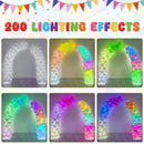 AerWo Balloon Arch Stand, Bendable Balloon Arch Kit with Light Strings | Colorful Half Balloon Arch — 4
