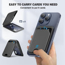 QYQBOON Mag-Safe Wallet Magnetic Wallet for Phone Lightweight Magnetic Phone Pouch Stand Adjustable Leather Mag-Safe Card Holder for iPhone 17/16/15/14/13/12 Series, Not for iPhone 13/12 Mini (Black) photo 2