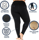 Women’s 20–30 mmHg Graduated Compression Leggings – High Waist Support Pantyhose Tights for Varicose Veins, Swelling & Everyday Comfort, MM3013 | 2XL/3XL | Black — 3