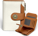 Icycay Cat Small Wallet Women RFID Blocking Bifold Cute Credit Card Holder - Beige — 1