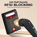 VATAN Wallet for Men Slim RFID Blocking Leather Credit Card Holder Wallet for 15 Cards, Bifold Minimalist Thin Wallet with 2 ID Windows & Cash Slot, With Gift Box (Carbon Fiber Black) — 5