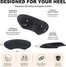 Heel Cushion Pads, 6 Pairs Heel Grips for Loose Shoes, Self-Adhesive Heel Liners Grips to Prevent Shoe Slipping, Rubbing, Blisters, Anti-Slip Shoe Inserts Size Reducer for Women Men (Black) — 3