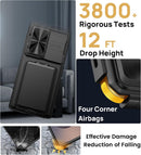 SSLOTSCASE for Samsung Galaxy S25 Ultra Case with Card Holder, Black — 6