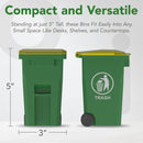 Wiosi Mini Trash Can/Recycle Bin Pencil Holder for Desks, Blue/Green — 3