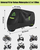 Zacro 420D Heavy Duty Motorcycle Cover, Waterproof Outdoor All Weather UV Dust…