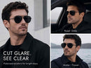 Eiuizah Polarized Aviator Sunglasses for Men Women UV400 Driving Shades | Black/Red/Ice Blue — 7