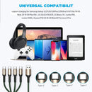 2Pack 4FT Multi Charging Cable ，USB C Splitter Cable，4 in 1 Fast Charging QC3.0 Nylon Braided Charging Cord with 4 Type-C Cable, for iPhone 17/16/15 Pro Max/Android and Tablets (USB C Splitter Cable) 8