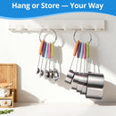 Bopei 10-Pcs Stainless Steel Measuring Cups & Spoons Set, Colorful Handles — 5