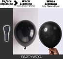 PartyWoo Black Balloons 50pcs Matte Latex Helium Balloons 12 Inch | Black-y18 — 3