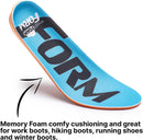 FORM Premium Insoles Unisex Memory Foam Inserts | Anti-Fatigue Shoe Insoles for Work Boots, Running & Hiking | Shock-Absorbing, Arch Support & All-Day Comfort | Men's 8-8.5, Women's 9.5-10 — 2