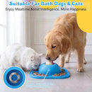Slow Feeder Dog Bowls & Lick Mat for Liquid and Thick Treat, Anti-Slip Dog Lick Bowl with Interactive Rolling Ball, 5/6 Cup Pup Licking Toy for Large Medium Small Dogs and Cats-Large Blue — 4