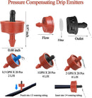 60PCS 0.5/1/2 GPH Pressure Compensating Irrigation Drippers, Self-Cleaning Constant Flow Drip Irrigation Emitters, Drip Irrigation Parts for Drip Watering System — 7